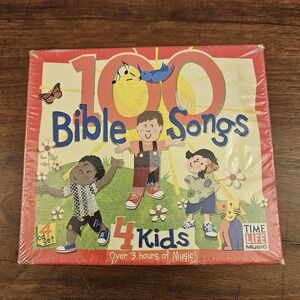 100 Bible Songs 4 Kids 4 CD Set 2001 Time Life Music Christian New Sealed